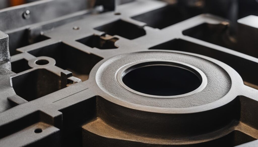 Çeşitli orta ve büyük sünek demir döküm türleri, reçine kum işlemi, döküldükten sonra kum kutusu için gereken yalıtım süresi